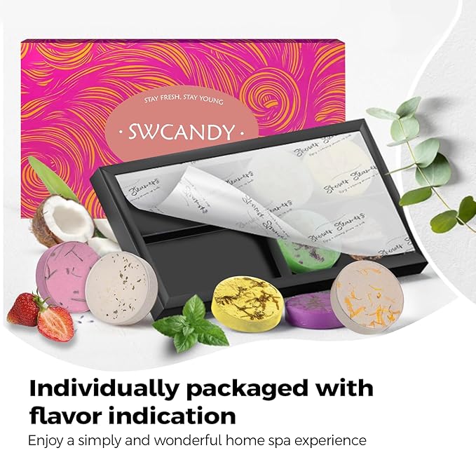 Shower Steamers Aromatherapy Travel Essentials for Women 8 Pcs Bath Bombs Birthday Gifts for Men, Sister, Shower Bombs Stocking Stuffers Christmas Gifts Fruity