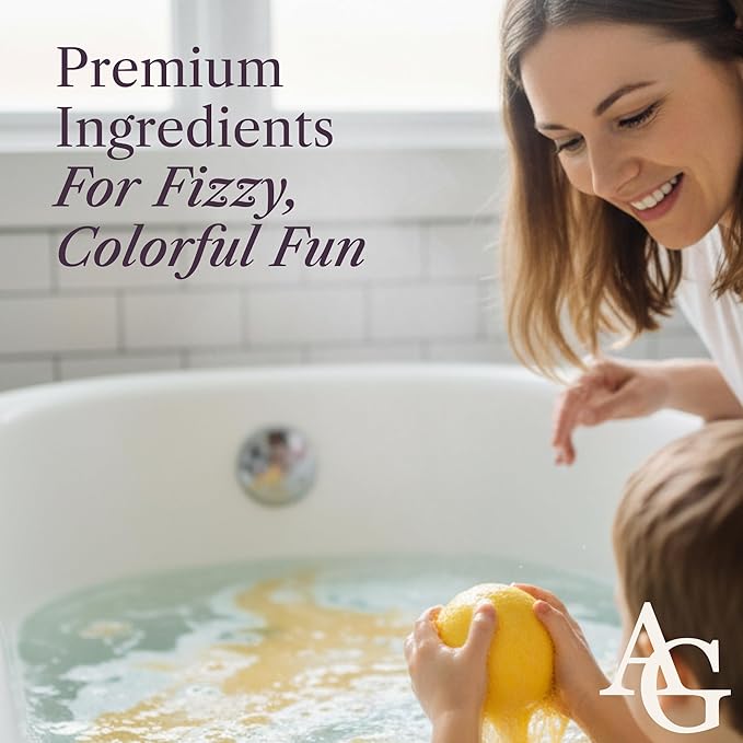 Bath Bombs Set 7 pcs - Gift Set for Women, 200g Extra Large Oversized, Mineral Bath Bombs for Sensitive Skin, Gift Set or Birthday or Mothers Day, Gift Box Idea for Her