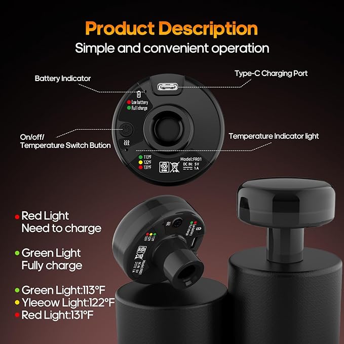 AERLANG Massage Gun with Heat Deep Tissue Back Massager Neck Massager for Pain Relief,Muscle Percussion Massage Gun, Birthday Gifts for Men Women Dad him Handheld Message Gun with 7Heads&Silent