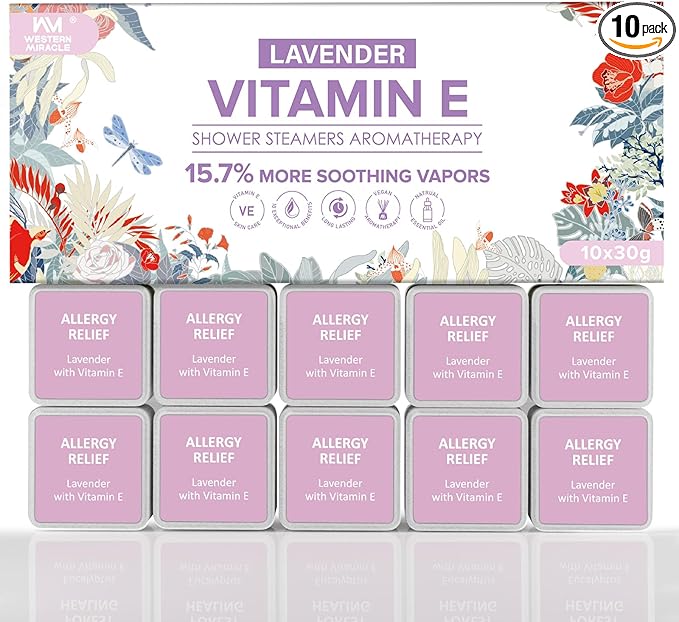 Shower Steamers Aromatherapy 10 Pack - Shower Bombs Birthday Gifts for Women, Mom, Men, Organic Essential Oils, Stress Relief, Relaxation Home SPA Christmas