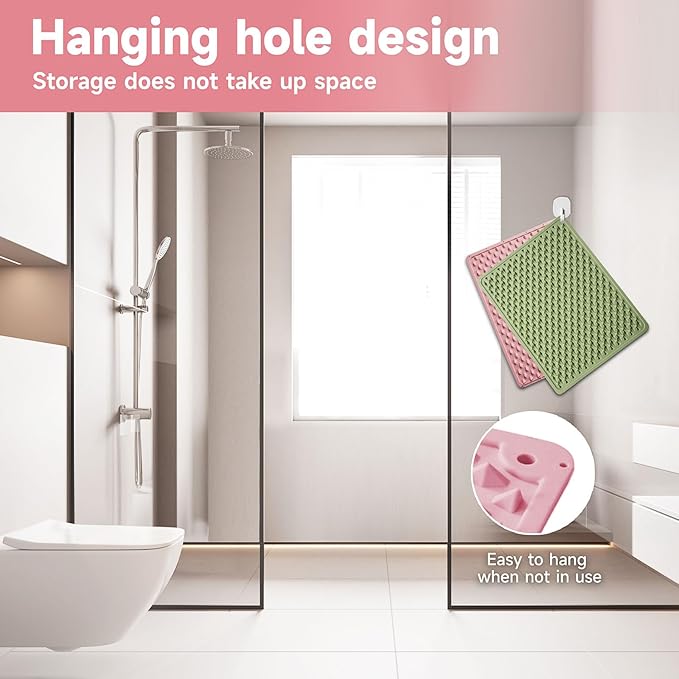 Foot Massage Acupressure Mat, Portable Silicone Reflexology Pad, Moderate Hardness Pressure Point Mat, Anti-Fatigue Mat, Connectable for Jogging & Home Use, 18'×14'inch, Pink