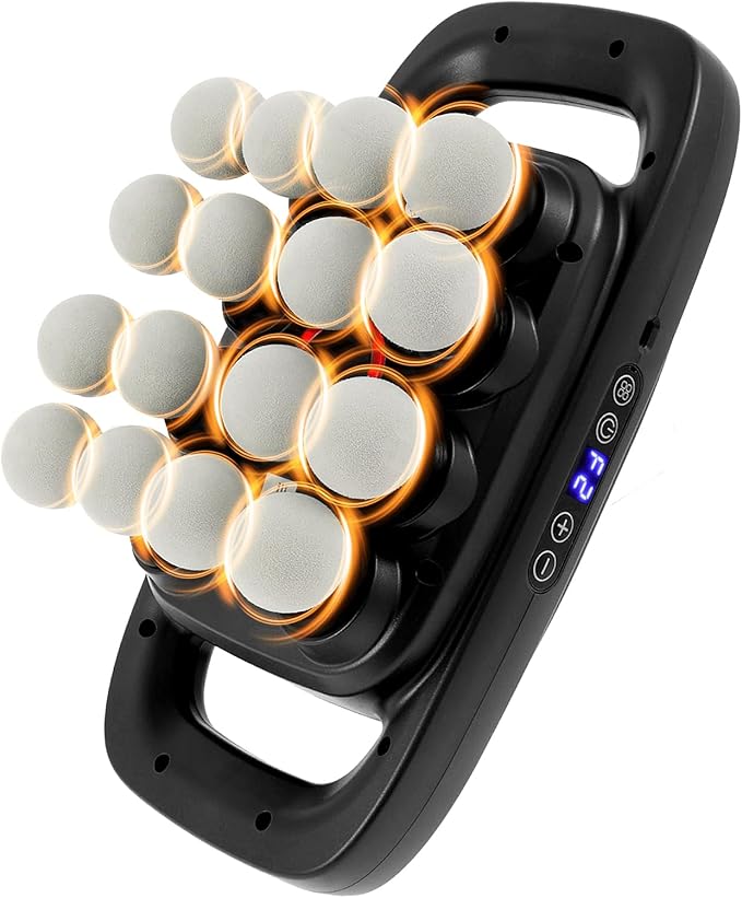 16 Heads Massage Gun Set, Electric Muscle Massager, with 3 Modes 30 Intensities, Noise reduction, shockproof, noise absorption, Percussion Massager for Deep Tissue, Back, Shoulders, Legs, Pain Relief