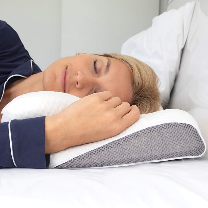 Pillow for Neck and Shoulder Pain Relief – Cervical Memory Foam Contour Pillow – Orthopaedic Ergonomic Design Aligns Spine, Reduces Pressure & Snoring – for Side, Back & Stomach Sleepers + Free Mask