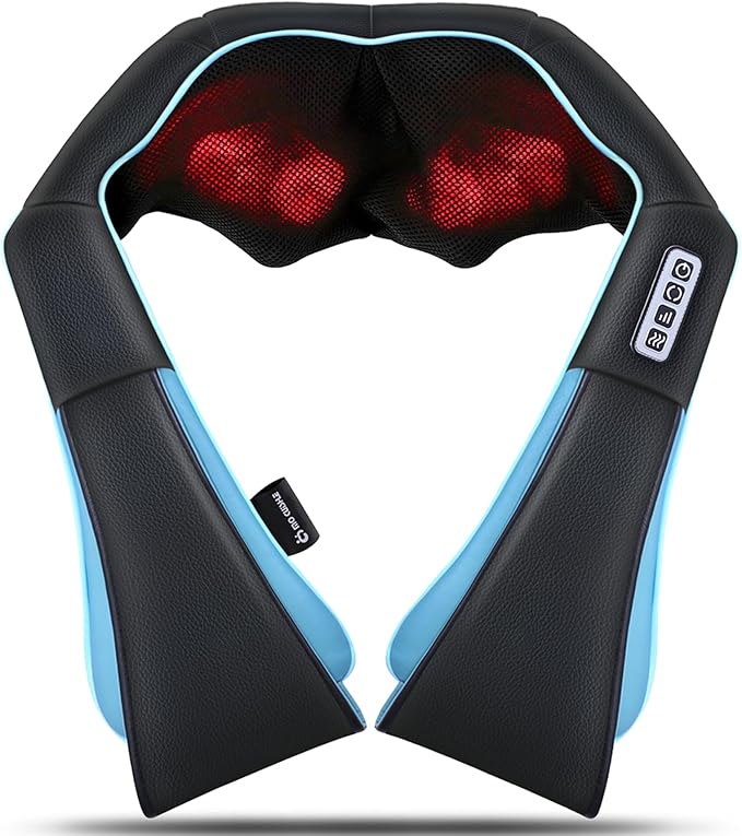 Mo Cuishle Shiatsu Back Shoulder and Neck Massager with Heat, Electric Deep Tissue 4D Kneading Massage, Best Gifts for Women Men Mom Dad, Fathers Day, Mothers Day, Christmas Gifts