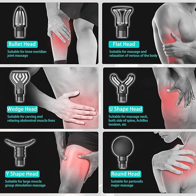 Christmas Gift for Women/Men/Dad/Mom, Percussion Massage Gun, Deep Tissue Back Massage for Athletes for Pain Relief with 20 Speeds & LED Screen with Carry Case, Silver