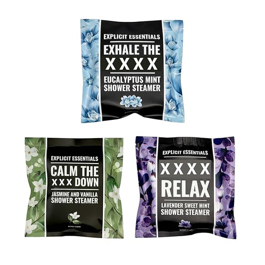Shower Steamer Gift Set, Aromatherapy Tablets with Eucalyptus Mint, Jasmine Vanilla, Lavender Sweet Mint, 3-Pack