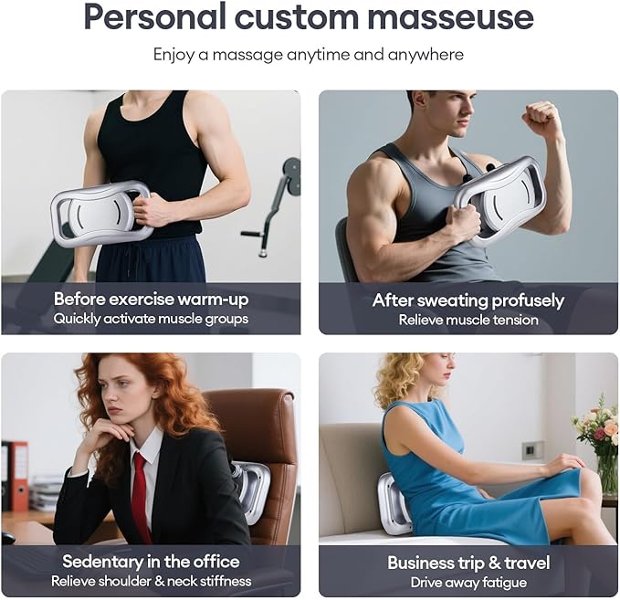 Massage Gun, 28 Head Foot Back Neck Shoulder Massager with 9 Adjustable Multi-Modes & Intensities, Fascia Gun for Athletes, Birthday Gifts for Men