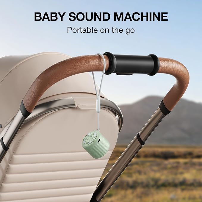 White Noise Machine Baby Portable Sound Machine,LEICEX Travel Sound Machine,15 Non-Looping Sound Timer and Memory Play, Mini White Noise Machine for Sleeping Office Travel （Mint）