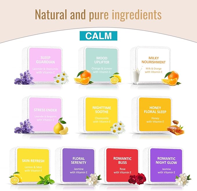 Shower Steamers Aromatherapy 10 Pack - Shower Bombs Birthday Gifts for Women, Mom, Men, Organic Essential Oils, Stress Relief, Relaxation Home SPA Christmas