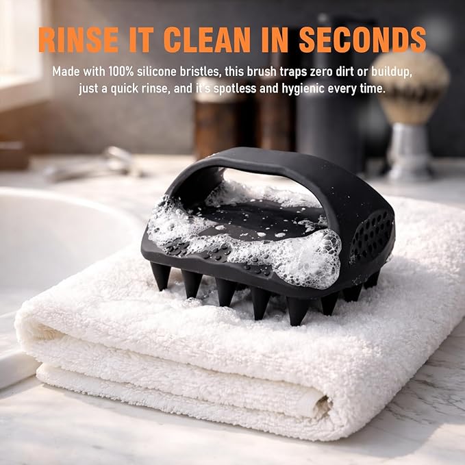 Scalp Massager Shampoo Brush, Scalp Scrubber for Dandruff & Build Up, Scalp Massager Hair Growth - 100% Silicone, Plastic Free