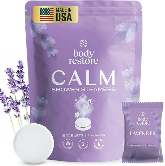 Body Restore Bath Bombs Aromatherapy 15 Pack – Birthday Gifts for Women, Men, Easter Basket Stuffers, Stress Relief, Relaxation, Self Care – Lavender Shower Steamers