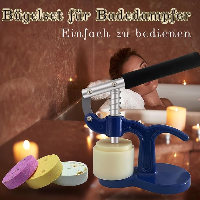 Bath Salt Steam Press Machine with a Set of Molds，DIY for Bath Bomb,Shower Steamer Maker,Bath Steamer Kit,Shower Tablets Steamer Press