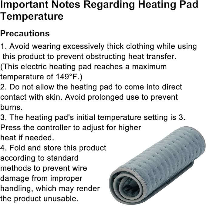 Heating Pad for Back Pain Relief, Electric Heating Pad for Period Cramps Neck Shoulders with Belt, 4 Timer 6 Heat Setting & Auto Shut Off, 12"x24"+20" Large Moist Heat Pad for Mom,Dad