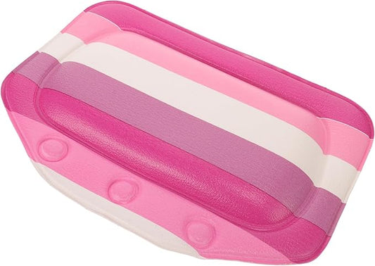 Bathtub Neck Pillow with Suction Cups, Foam Bath Pillow for Tub Head Support, Bathroom Spa Headrest Cushion for Home, Hotel, Sauna, and Relaxation Use