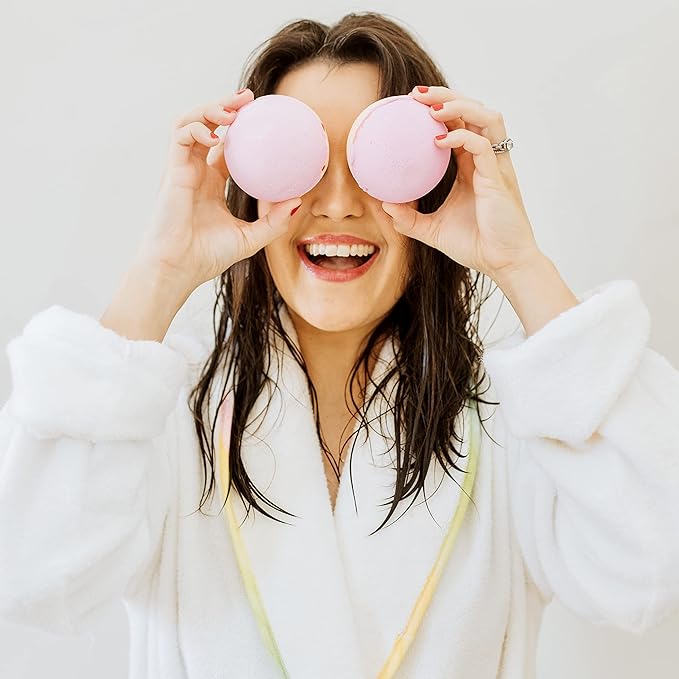 Musee Rainbow Bath Bomb Set | Relaxing Aromatherapy Bath Bombs | Gift Set for Women | Contains 5 Organic Bathbombs | Paraben-Free & Sulfate Free | Handmade in The USA