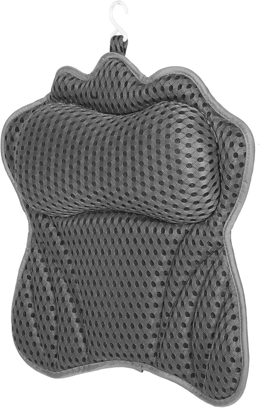 Butterfly Shaped Bath Pillow for Tub with 6 Suction Cups, Spa Bath Cushion Head and Neck Support, Soft Breathable Mesh, Relaxing Tub Soaking Accessory for Men and Women