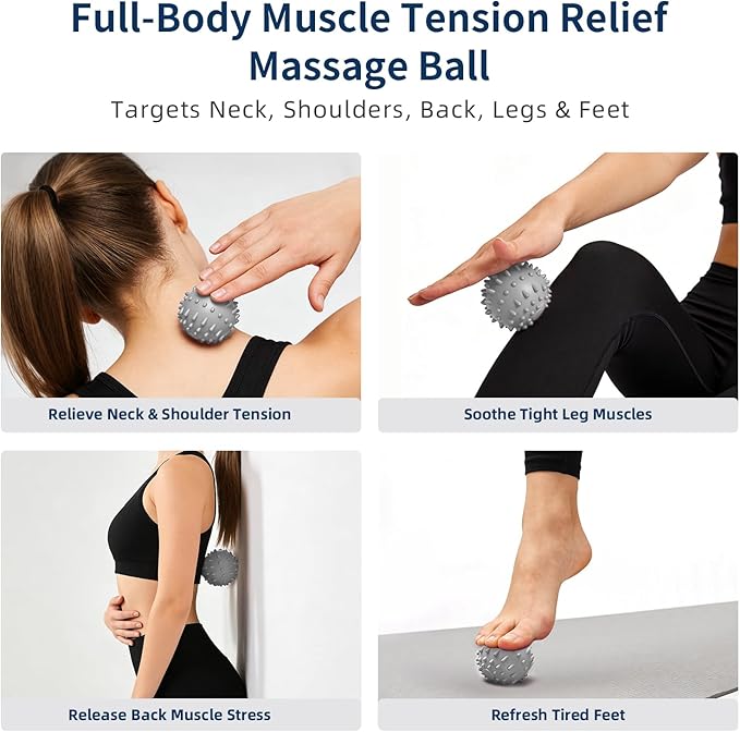 Extra-Large Acupressure Foot Massage Mat 27 Inches, Silicone Foot Pressure Point Pad with 2 Massage Balls, Foot Reflexology Mat with Magnetic Therapy for Stress Relief, Home & Gym Use (Gray)