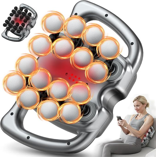 Upgrade 24 & 16 Head Massage Gun Set, Handheld Body Deep Tissue Massager with 9 Modes &30 Levels, Muscle Pain Relief Percussion Massage Gun for Back/Shoulders/Legs/Waists, Gifts for Men Women
