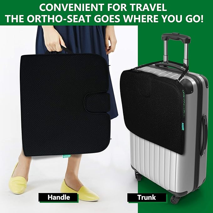 ( 16x13.7 inches Wedge Seat Cushion for Car and Truck,Portable Memory Foam Seat Cushion for Tailbone Stress Back Pain Relief