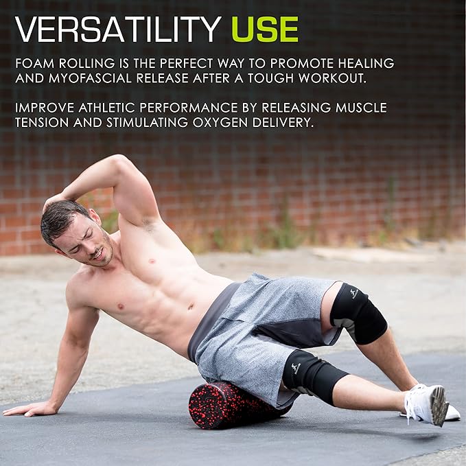 ProsourceFit High Density Foam Rollers Long, Firm Full Body Athletic Massage Tool for Back Stretching, Yoga, Pilates, Post Workout Muscle Recuperation