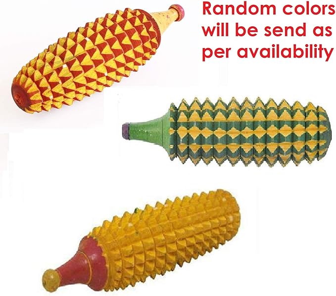 BOSKY Handmade Wooden Ancient Acupressure Spiked Hand Massager Exercise Therapy Deep Tissue Set of 2 Pcs, Sujok Ball and Rings with Reflexology Chart (AS-2)