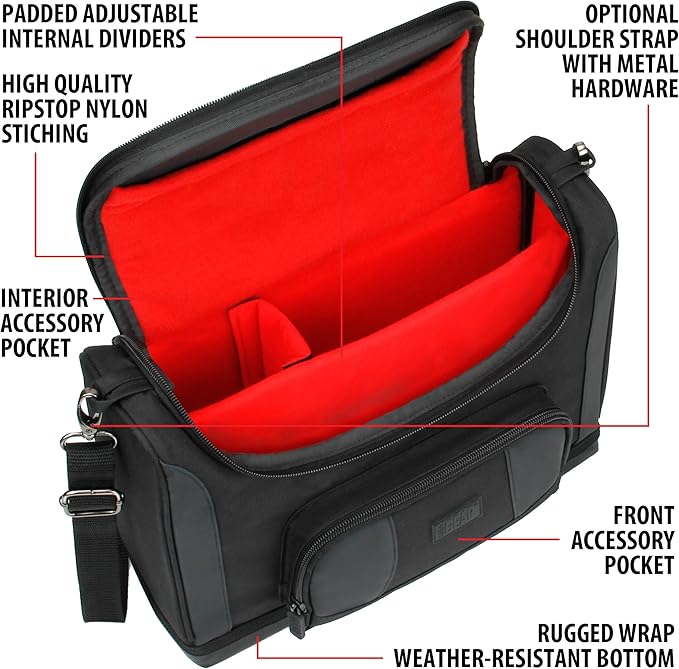 USA Gear Massage Gun Carrying Case - Massage Gun Case with Water Resistant Exterior, Customizable Interior Compatible with Theragun Prime Plus, Hyperice Hypervolt, Theragun Pro & More