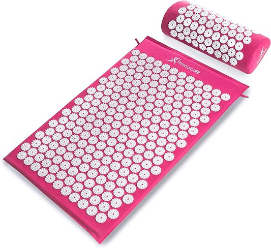 ProsourceFit Acupressure Mat and Pillow Set for Back/Neck Pain Relief and Muscle Relaxation