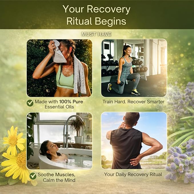 Magnesium Bath Bombs Gift Set – XL Epsom Salt Bath Bombs for Muscle Recovery, Stress Relief & Post-Workout Relaxation with Lavender & Arnica Spa Gift for Women & Men for Sore Muscles