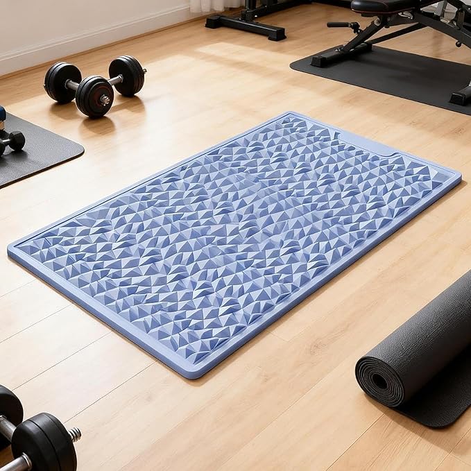 misppro Foot Massage Pad Pressure Point Pad Relaxing Portable Acupressure Mat Reflexology Mats for Dorm Gym Living Room- Blue