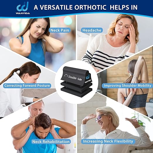 WANYIDA Neck and Shoulder Relaxer, Neck Stretcher Chiropractic Pillows for Pain Relief, Cervical Traction Device for Cervical Spine Alignment，FSA HSA Eligible