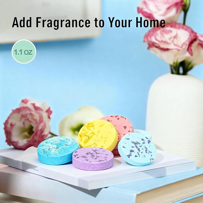 Shower Steamers Aromatherapy Bath Bombs, Tablets with Pure Essential Oils, 8 Sweet Sensual Scents, Idea Gifts Set for Stress Relief, Ideal Valentines Gift 8 Packs