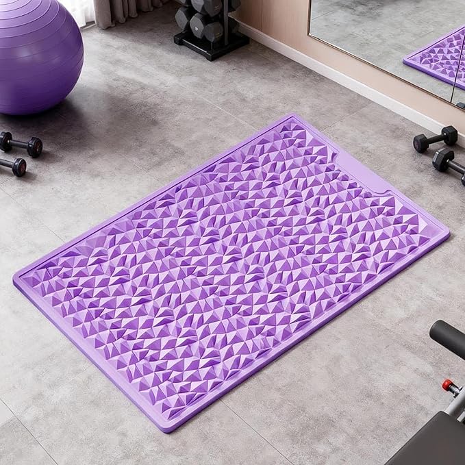 misppro Foot Massage Pad Pressure Point Pad Relaxing Portable Acupressure Mat Reflexology Mats for Dorm Gym Living Room- Purple
