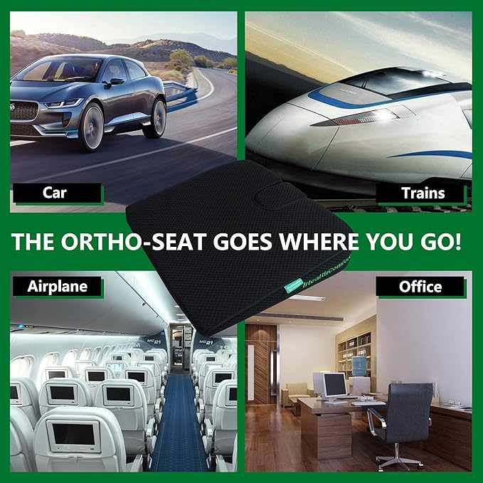 ( 16x13.7 inches Wedge Seat Cushion for Car and Truck,Portable Memory Foam Seat Cushion for Tailbone Stress Back Pain Relief