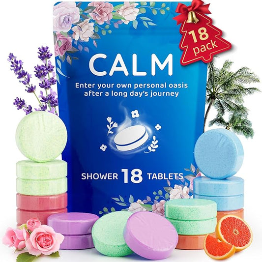 18-Pack Shower Steamers Aromatherapy, Shower Bath Bombs with Individually Wrapped, Variety Shower Tablets, Mothers Day Presents for Mom, Birthday Presents for Women, White Elephant