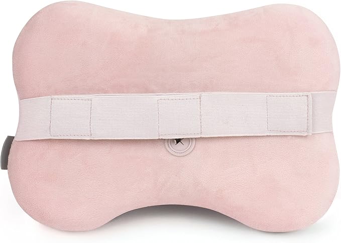 Zyllion Shiatsu Back and Neck Massager with Heat - 3D Electric Kneading Deep Tissue Massage Pillow for Muscle Pain Relief, Pink, ZMA-13