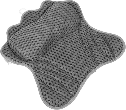 CLISPEED Butterfly Bath Pillow for Tub with 6 Suction Cups Spa Cushion Neck and Shoulder Support Bath Cushion for Relaxing Bathtub Soaking for Men and Women