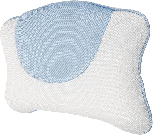Didiseaon Bath Pillow for Tub Neck Support with Breathable Air Mesh, Non-Slip Suction Cups, Waterproof and Washable Spa Headrest for Bathtub Relaxation and Shower Use