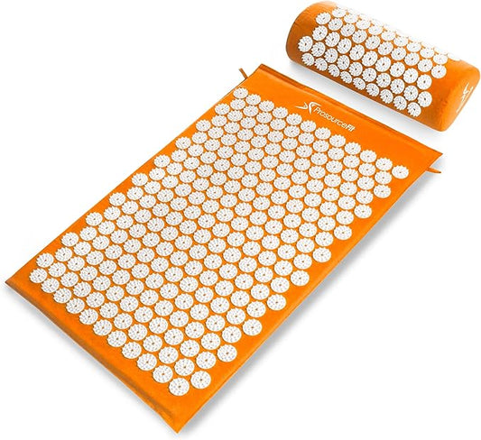 ProsourceFit Acupressure Mat and Pillow Set for Back/Neck Pain Relief and Muscle Relaxation