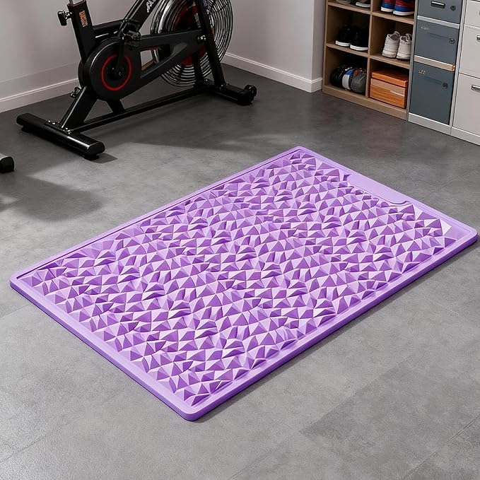 misppro Foot Massage Pad Pressure Point Pad Relaxing Portable Acupressure Mat Reflexology Mats for Dorm Gym Living Room- Purple
