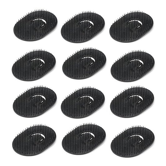 12pcs Palm Brush for Men, Segbeauty Portable Hair Brushes Plastic Beard Comb Shampoo Brushes Pocket Comb Scalp Massage Brush for Travel