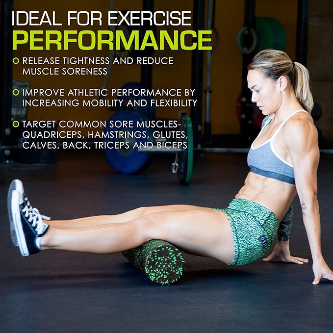 ProsourceFit High Density Foam Rollers Long, Firm Full Body Athletic Massage Tool for Back Stretching, Yoga, Pilates, Post Workout Muscle Recuperation