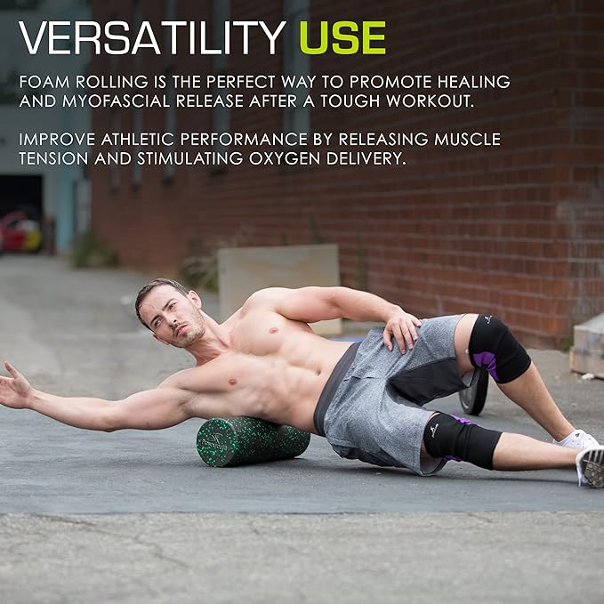 ProsourceFit High Density Foam Rollers Long, Firm Full Body Athletic Massage Tool for Back Stretching, Yoga, Pilates, Post Workout Muscle Recuperation