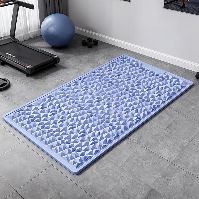 misppro Foot Massage Pad Pressure Point Pad Relaxing Portable Acupressure Mat Reflexology Mats for Dorm Gym Living Room- Blue