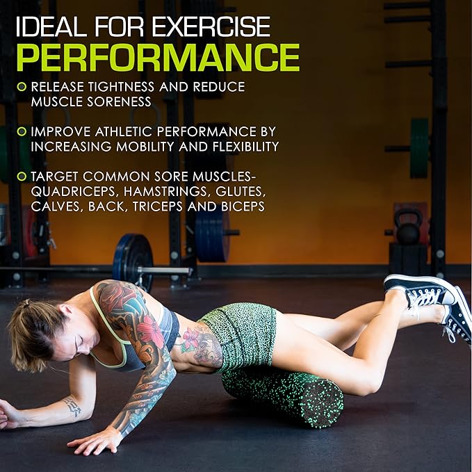 ProsourceFit High Density Foam Rollers Long, Firm Full Body Athletic Massage Tool for Back Stretching, Yoga, Pilates, Post Workout Muscle Recuperation