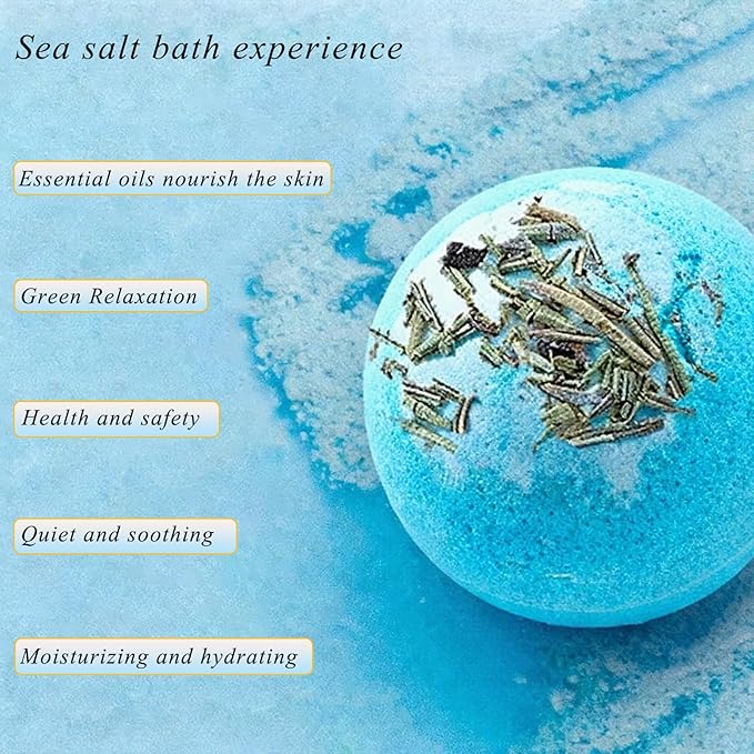 BomCot Bath Bomb Gift Set, 100g Natural Plant Essential Oil Aromatherapy Steaming Bath Bombs, Soothing and Moisturizing Bath Bombs, Perfect SPA Gift for Her/Him, Mother, Wife, or Girlfriend.