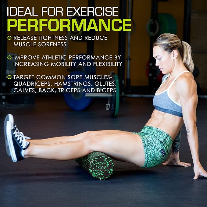 ProsourceFit High Density Foam Rollers Long, Firm Full Body Athletic Massage Tool for Back Stretching, Yoga, Pilates, Post Workout Muscle Recuperation