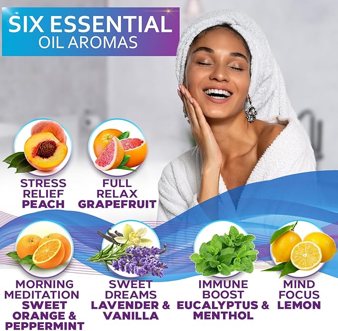 BELLISSO Aromatherapy Shower Steamers Set, 6 Fizzies, and Keratin Shampoo and Conditioner Set