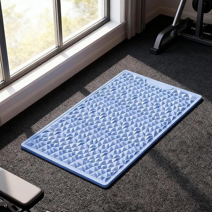 misppro Foot Massage Pad Pressure Point Pad Relaxing Portable Acupressure Mat Reflexology Mats for Dorm Gym Living Room- Blue