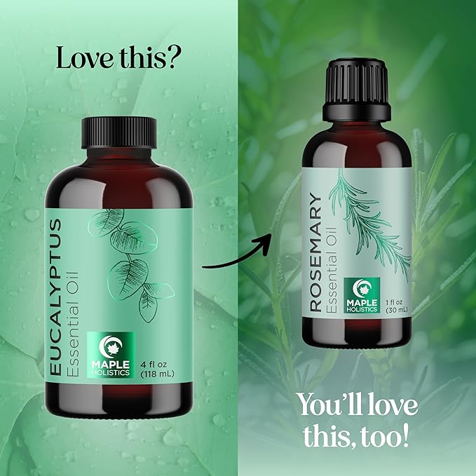 Pure Eucalyptus Essential Oil 4oz Invigorating Home Spa Aromatherapy and Natural Bath Oil - Eucalyptus Oil for Diffuser Dry Scalp Care and DIY Skin Care