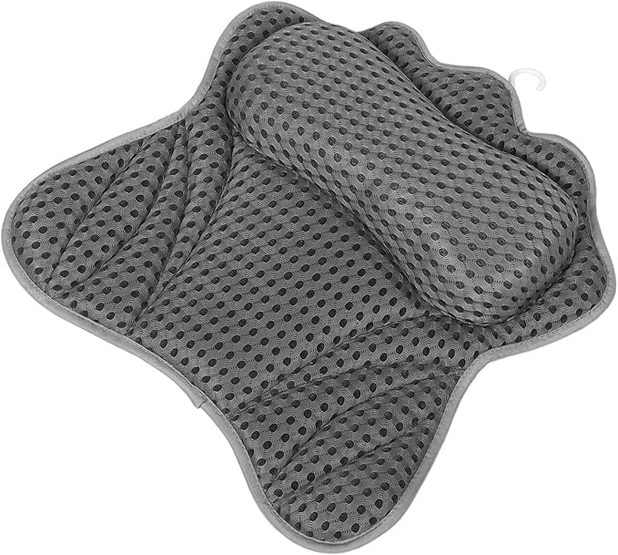 Butterfly Shaped Bath Pillow for Tub with 6 Strong Suction Cups, Ergonomic Bathtub Spa Pillow for Head and Neck Support, Relaxing Bath Cushion for Adults